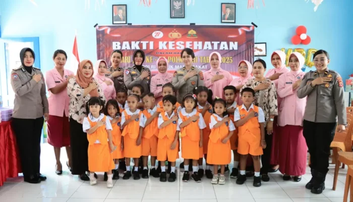 Polwan Polresta Ambon Gelar Bhakti Kesehatan Dalam Rangka Hari Jadi ke 77