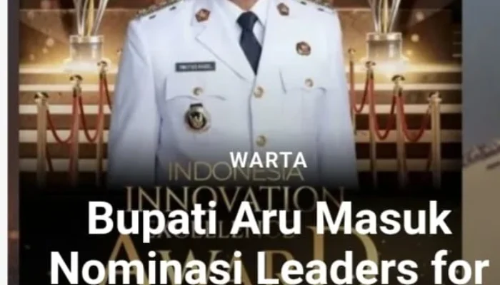 Bupati Kepulauan Aru, Timotius Kaidel Masuk Nominasi Leaders for Change Ajang Indonesia Innovation Excellent Award 2026