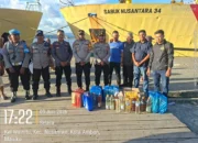 Polsek KPYS Ambon Sita 215 Liter Sopi dalam Razia KRYD di Pelabuhan Dr. Siwabessy