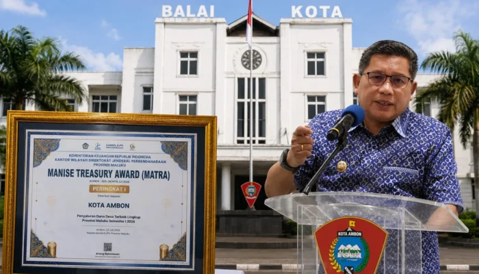 Kota Ambon Raih Peringkat I Manise Treasury Award, Terbaik dalam Penyaluran Dana Desa Semester I 2026