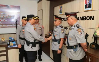 Kapolresta Ambon Pimpin Penyerahan Jabatan Kapolsek Saparua dan Kasat Samapta