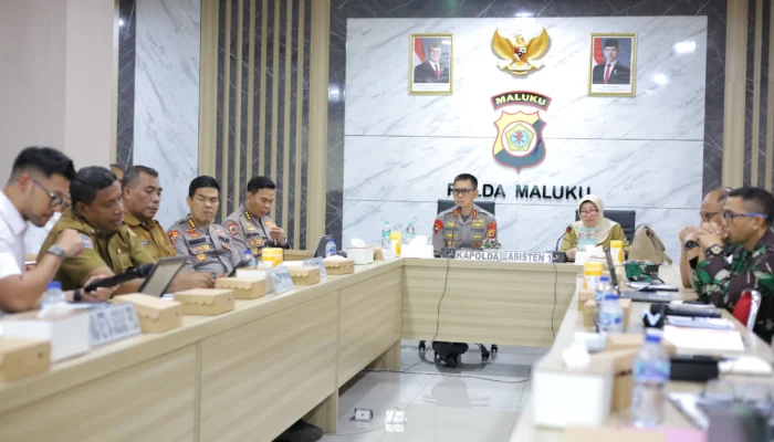 Kapolda Maluku  Pimpin Rakor Pengamanan Ketersediaan BBM dan  Pengelolaan antrian di SPBU